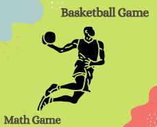 Single digit multiplication basketball game